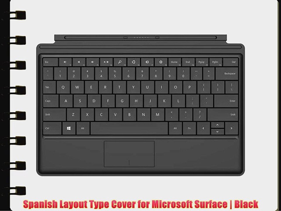 Spanish Layout Type Cover for Microsoft Surface | Black