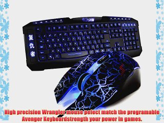 Qisan(TM) Wrangler Gaming Mice (4 Colors)   Avenger Gaming Keyboard(7 Colors)...