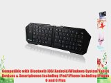 Eachine Bluetooth 3.0 Wireless Mini Folding Foldable Compact Size Keyboard with stand for Apple