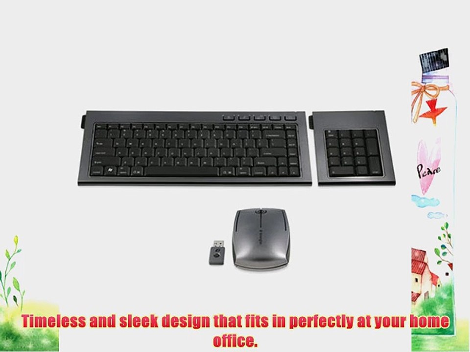Kensington SlimBlade Media Notebook Set with Wireless Keyboard Laser Mouse and Numeric Keypad