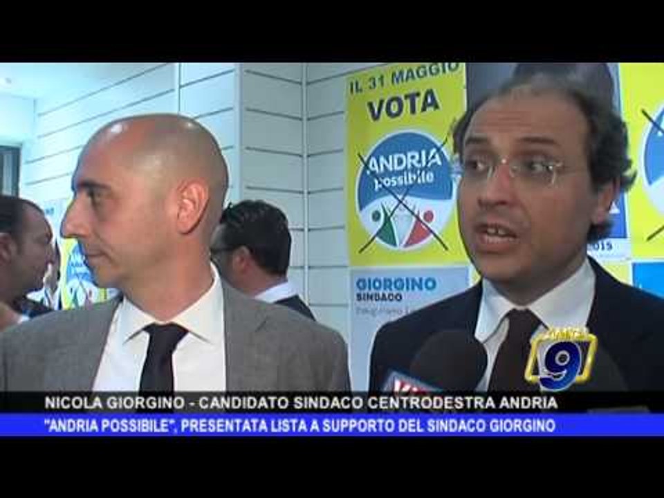"Andria possibile", presentata lista a supporto di Giorgino