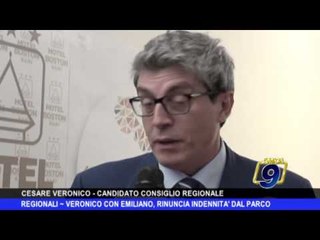REGIONALI | Veronico con Emiliano, rinuncia indennità da Parco
