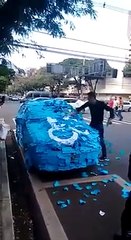 Shame of his life : he'll never park his car on a handicaped spot again