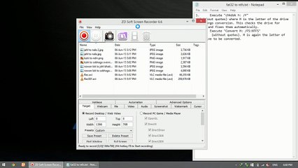 how to convert FAT to NTFS file system
