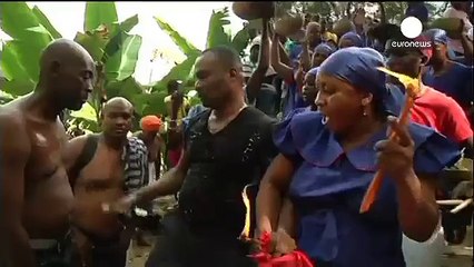 Voodoo cleansing ritual at Haiti waterfalls