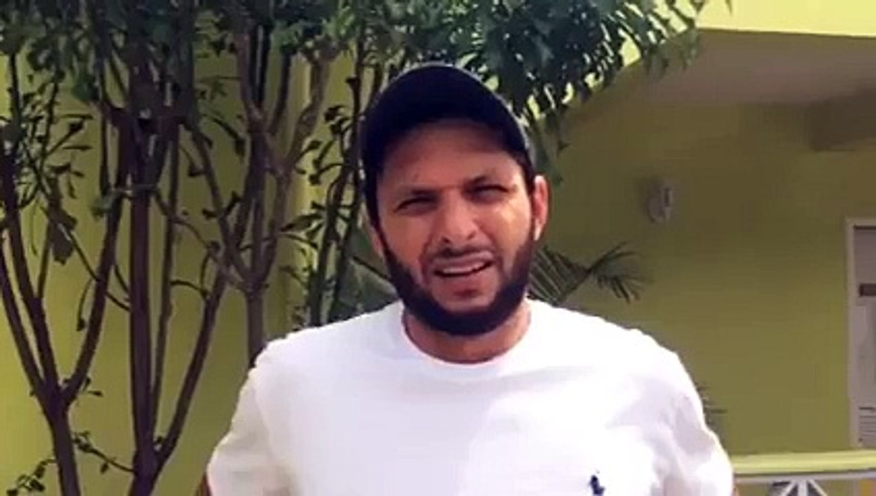 Shahid Afridi very special message to all his fans in Pakistan