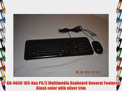 HP KB-0630 103-Key PS/2 Multimedia Keyboard (Black)