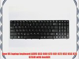 New US Layout Laptop Keyboard With Backlit For ASUS G53 G60 G73 G51 UL50 UX50 G72 K52 K53 X73Part