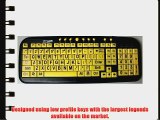 Large Print Computer Wired USB Keyboard EZSee for Better Visual Assistance - Yellow Keys With