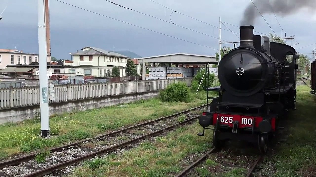TRENO A VAPORE 625 100 HD VIDEO/STEAM TRAIN 625 100