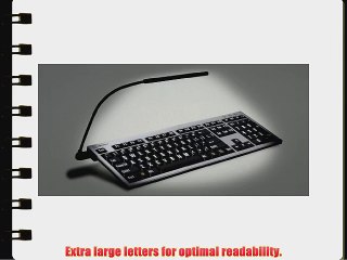 LogicKeyboard XL Print NERO PC Slim Line White on Black Keyboard For The Visually Impaired