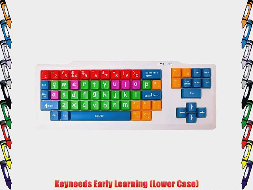 Special Needs Lower Case Qwerty Coloured Keyboard
