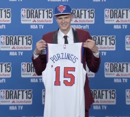 Download Video: Knicks draft pick Kristaps Porzingis reacts to booing fans