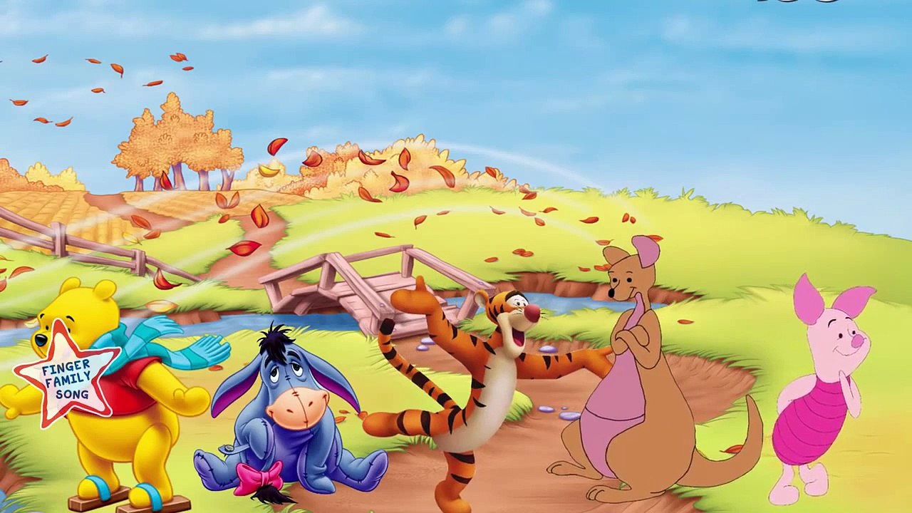 Funny Cartoon Finger Family | Winnie The Pooh Funny Song | Nursery Rhymes for Kids
