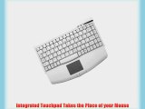 Adseeo Mini PS/2 Keyboard with Glidepoint Touchpad White (ACK-540PW)