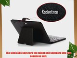 Koolertron High Quality Black Detachable Separable Wireless Bluetooth Keyboard PU Leather Case