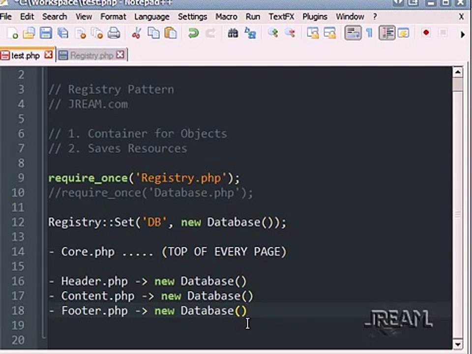 PHP Registry Pattern