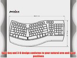 Perixx PERIBOARD-512W Ergonomic Split Keyboard - White - Natural Ergonomic Design - Wired USB