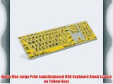 Large Print Keyboard For Apple Mac by LogicKeyboard - Slim USB Wired Keyboard Black Letters