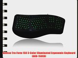 Adesso Tru-Form 150 3-Color Illuminated Ergonomic Keyboard (AKB-150EB)