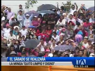El sábado se realizará la minga “Quito limpio y digno"