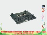 Motion Convertible Keyboard - USB Proprietary - QWERTY - Light Gray Metallic Charcoal Gray