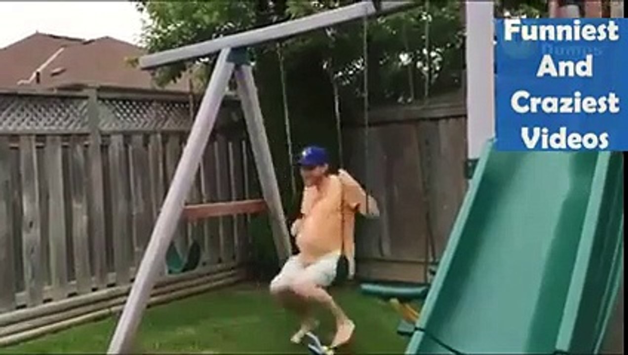 Awesome dad makes a mad slam dunk!