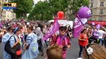 Paris: personnel de l’AP-HP et travailleurs sociaux manifestent devant le ministère de la Santé