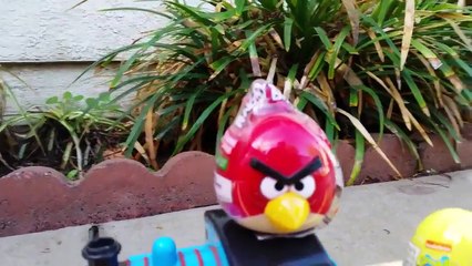 Thomas and Friends Toy Train is Carrying Egg Surprises Angry Birds, Spongebob n Ninja Turt
