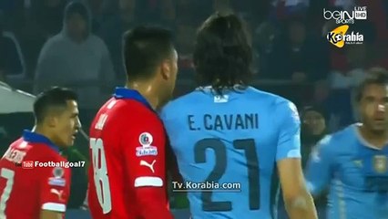Disgraceful! Jara puth his finger in Edinson Cavani's ass - Chile vs Uruguay (FULL VIDEO) HD 2015