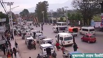 LIVE footage of earthquake in Nepal - Sundhara CCTV Camera