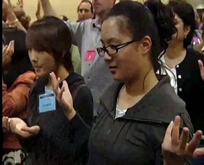 Benny Hinn sings "Breathe Upon Me"