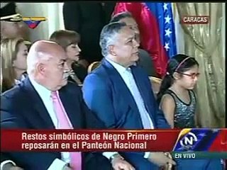 Diosdado Cabello califica de "racistas" a opositores por no asistir a acto de Pedro Camejo