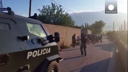 نبرد پلیس با قاچاقچیان مسلح در آلبانی