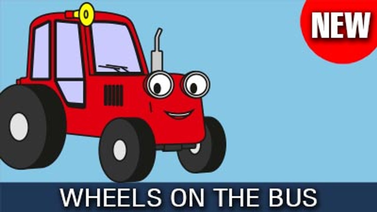 Wheels On The Bus | Red | Nursery Rhymes  | baby songs | Tractor | HD Version from Ro Ri Ro
