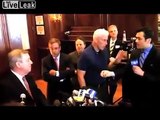 MSM reporters help Democrat to silence reporter asking critical questions