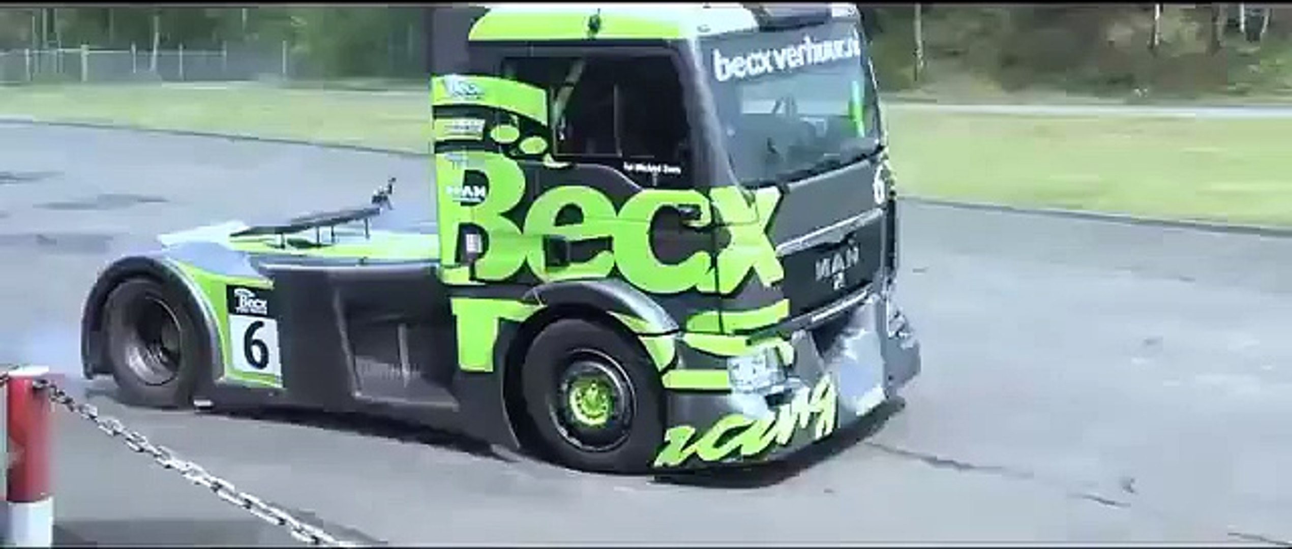 ⁣Дрифт на грузовике MAN 1100 л.с/максималка 215 км/ч