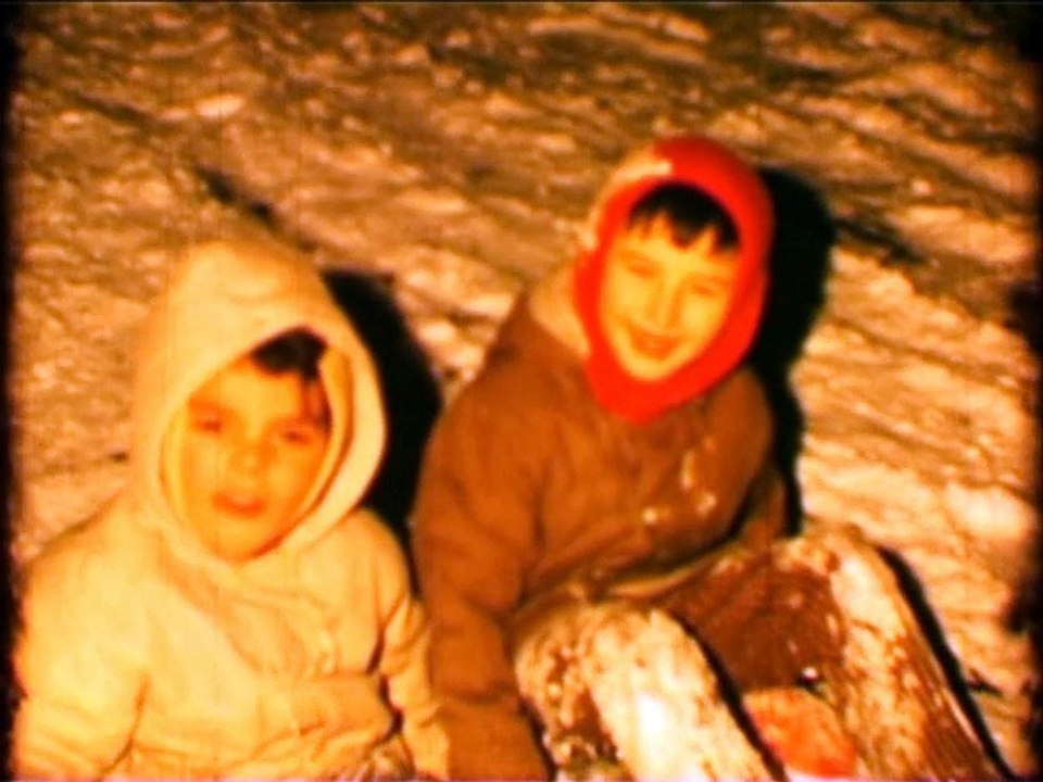 La rue des courteaux sous la neige vers 1970