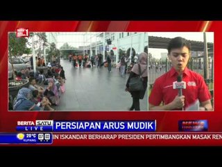 Belum Terlihat Aktivitas Mudik di Stasiun Pasar Senen