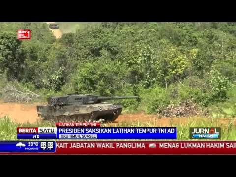 Presiden Jokowi Saksikan Latihan Tempur TNI AD