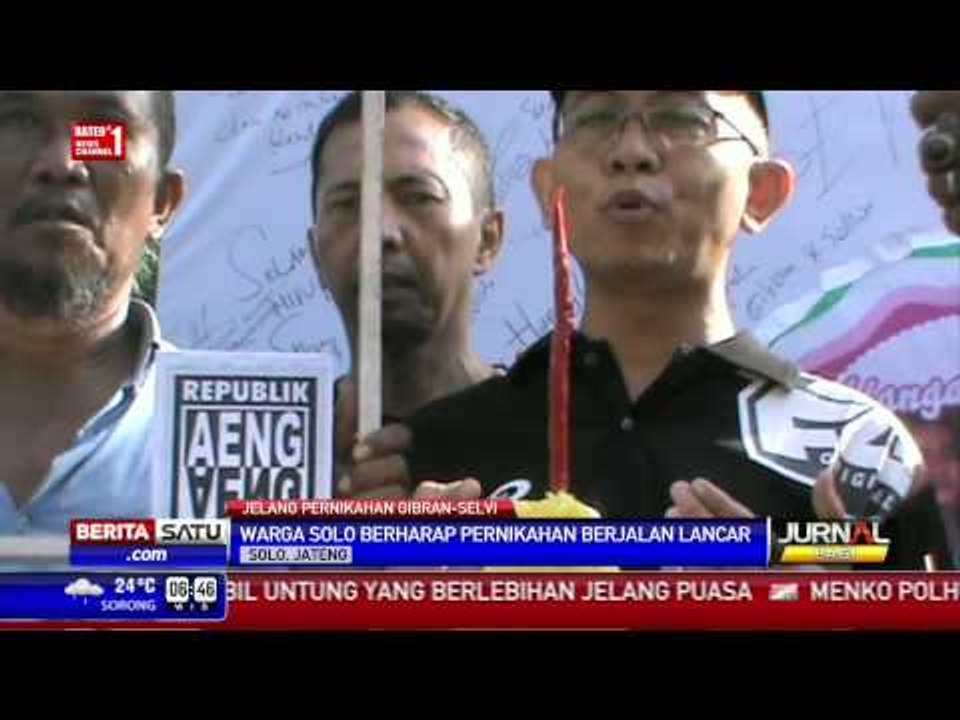 Warga Solo Gelar Tumpengan Sambut Pernikahan Gibran-Selvi