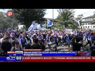 Bobotoh Unjuk Rasa Tuntut Menpora Gelar Kompetisi