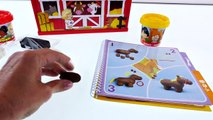 Dough Farm Animal Case Play Doh Learning Colors and Shapes with Little People Toys