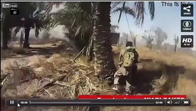 POV footage filmed from a GoPro worn by an ISIS fighter