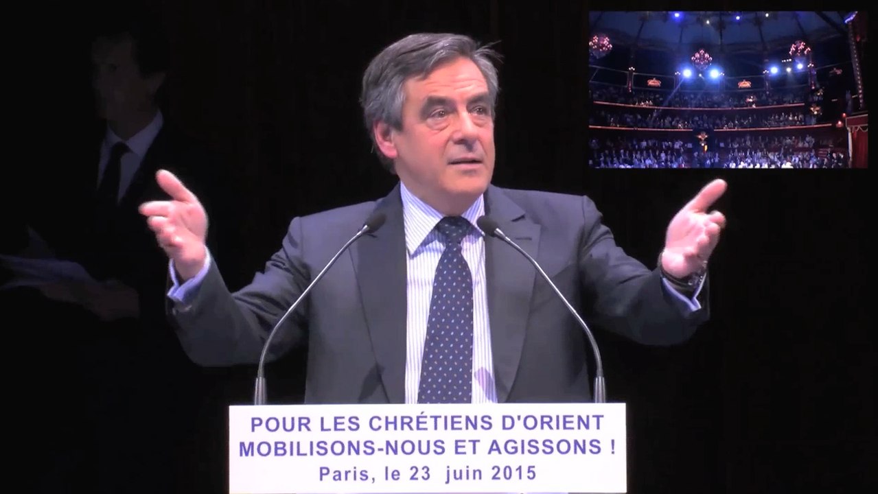 Discours intégral de François Fillon lors du grand rassemblement de soutien aux Chrétiens d'Orient