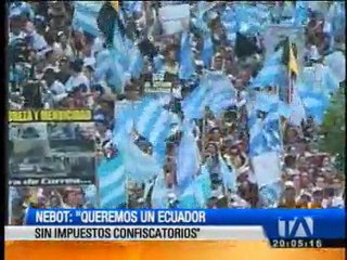 Nebot dio un discurso esta tarde en Guayaquil