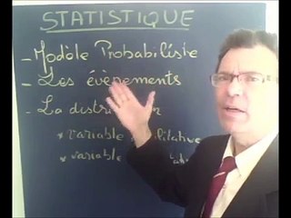 Cours vidéo gratuit de statistique sur la probabilité, l'évènement et la distribution