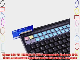 Cherry G86-71411EUADAA-PB USB Programmable Keyboard LPOS (Point-of-Sale) With Magnetic Stripe