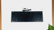 HP 505129-371 Black Wired US Key USB Slim Keyboard w/ Volume Control