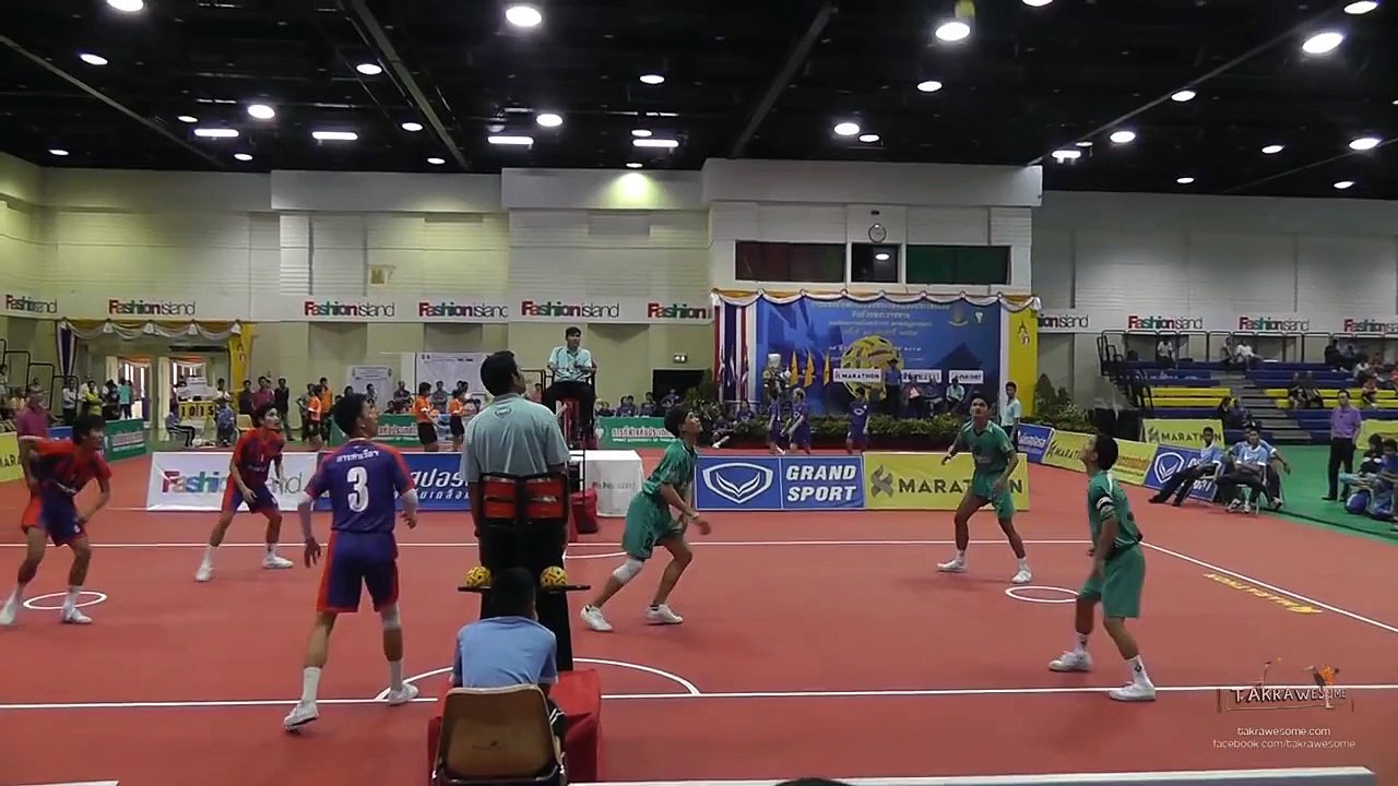 Sepak Takraw Prince Cup 2014 semi final - Army vs. Port Authority of Thailand (1st regu)